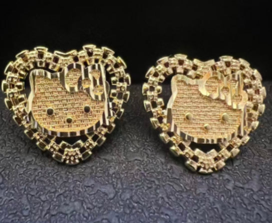 Rollie HK Heart Studs