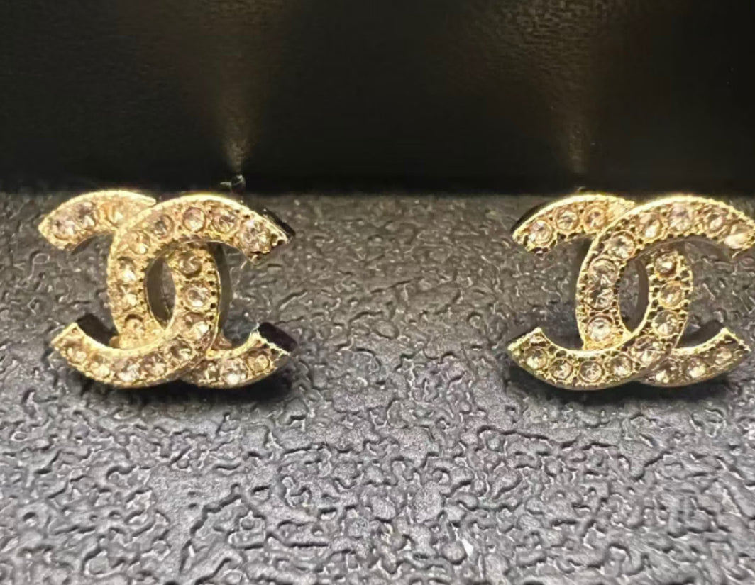 Double C Stud Earrings