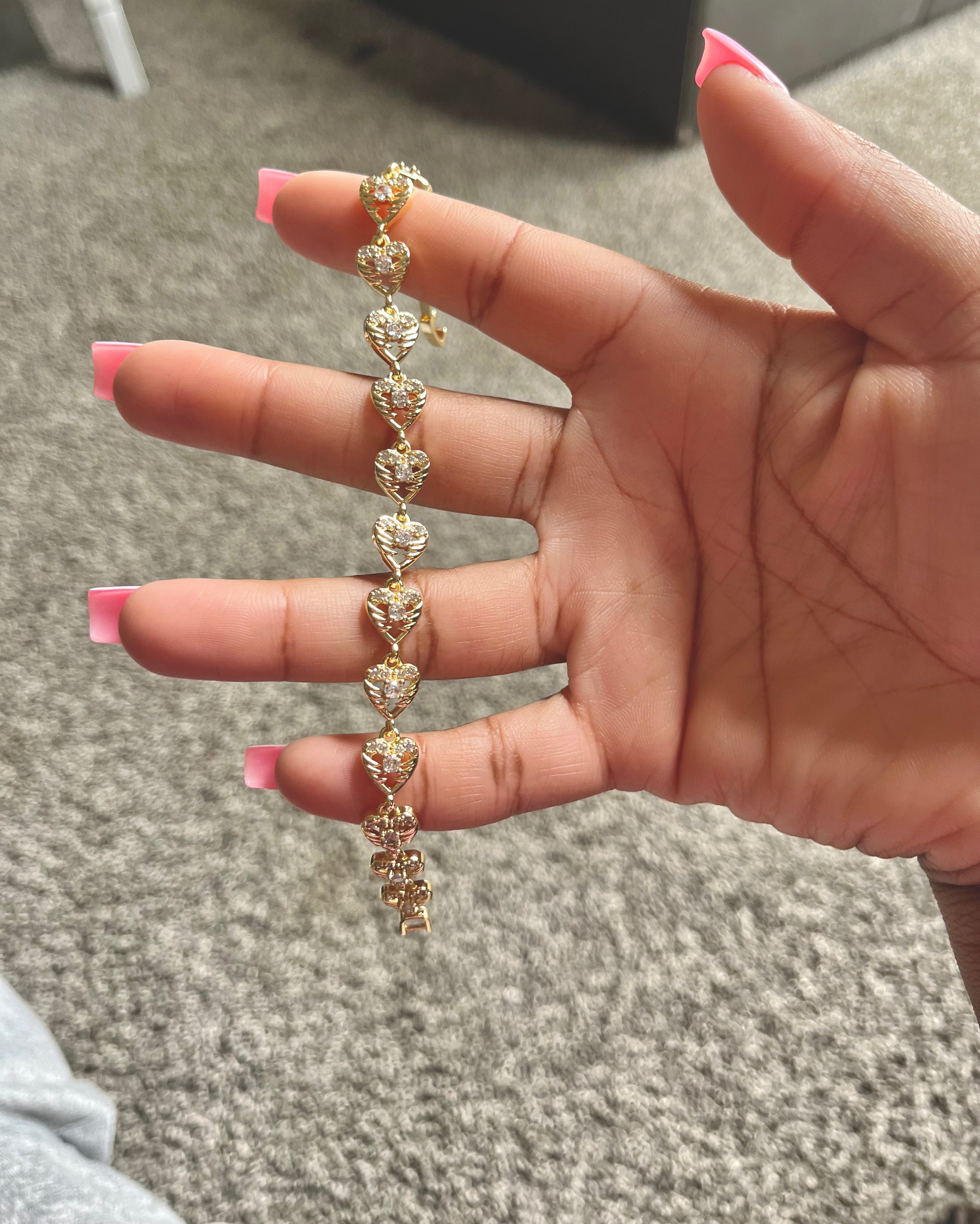 Heart Chain Link Bracelet